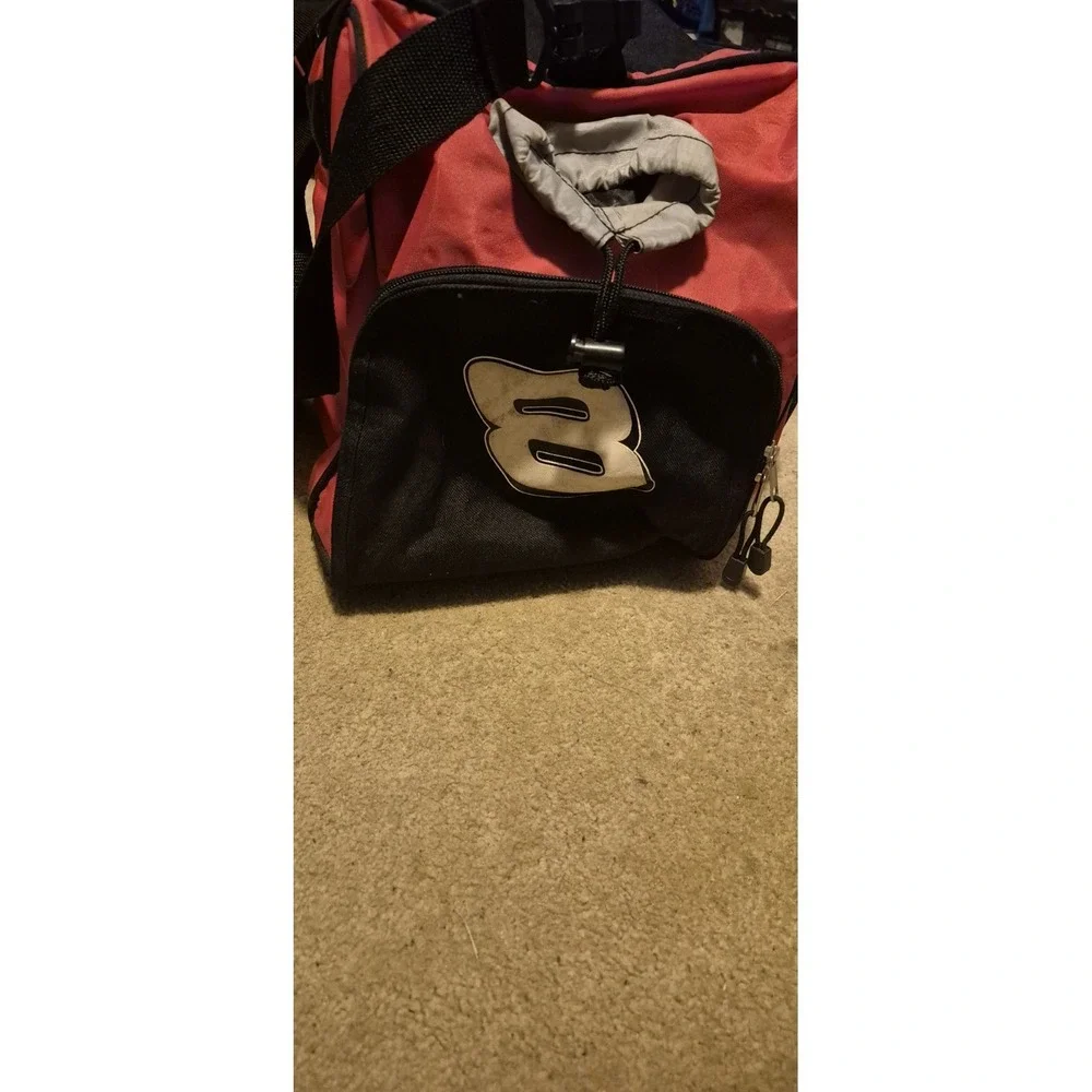 Dale Earnhardt Jr #8 NASCAR Duffel Bag Red Black Travel Gym Bag